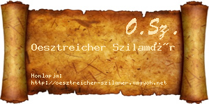 Oesztreicher Szilamér névjegykártya